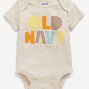 Unisex Short-Sleeve Logo-Graphic Bodysuit for Baby