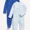Unisex 2-Way-Zip Sleep & Play Footed One-Piece 2-Pack for Baby