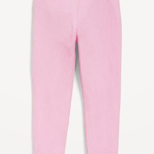 Rib-Knit Full-Length Leggings for Toddler Girls