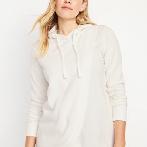 Maternity Cross-Front Nursing Pullover Hoodie