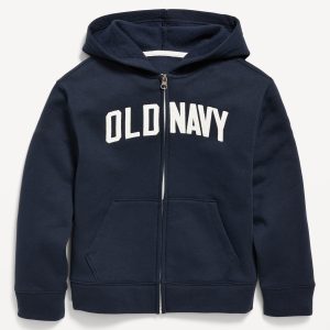 Logo-Graphic Zip-Front Hoodie for Boys