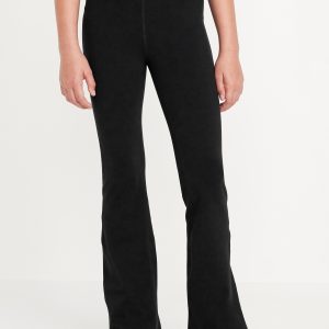 High-Waisted PowerChill Side-Ruched Flared Leggings for Girls