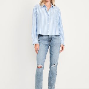 High-Waisted OG Straight Ankle Jeans