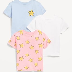 Short-Sleeve T-Shirt Variety 3-Pack for Toddler Girls