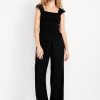 High-Waisted Linen-Blend Wide-Leg Pants