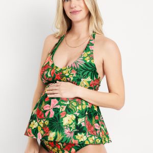 Maternity Halter Tankini Swim Top