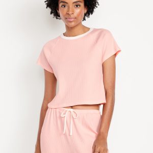 Ribbed Ringer Pajama T-Shirt