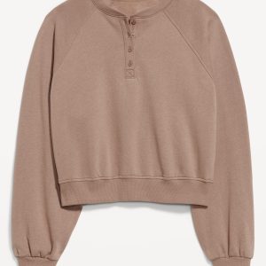 SoComfy Oversized Button-Front Sweatshirt