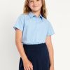 School Uniform Short-Sleeve Poplin Shirt for Girls