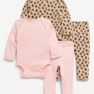Printed Bodysuit and Leggings 4-Piece for Baby
