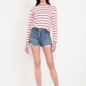 High-Waisted Rigid OG Jean Cut-Off Shorts -- 3-inch inseam