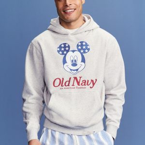 Old Navy x Disney© Mickey Mouse Oversized Flag Logo-Graphic Hoodie