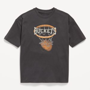 Oversized Short-Sleeve Graphic T-Shirt for Boys