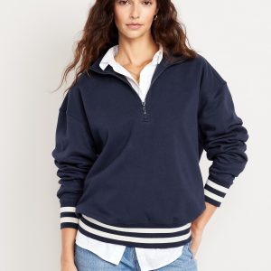 SoComfy Oversized Half-Zip Sweatshirt