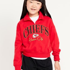 NFLâ„¢ Kansas City Chiefsâ„¢ Oversized Quarter-Zip Sweatshirt for Girls