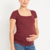 Maternity Trapeze-Neck T-Shirt