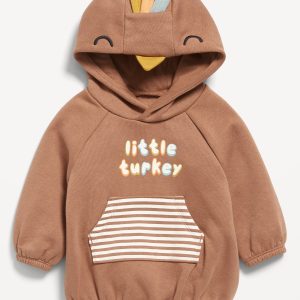 Hooded Critter Fleece One-Piece Romper for Baby